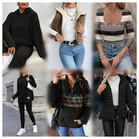 Taille mixte couleur automne hiver femmes vêtements usagés en balles Royaume-Uni vêtements d'occasion dames chandails vestes femmes