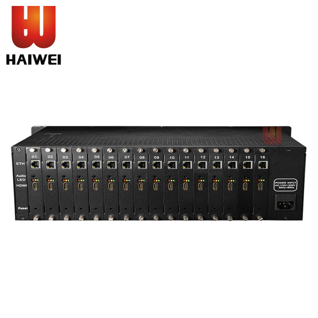 Haiwei 16-Channel for H.264 Video Encoder 640x360-1920x1080 60FPS SRT/RTMP Support MP3/AAC/G.711 Audio for Live Broadcasting