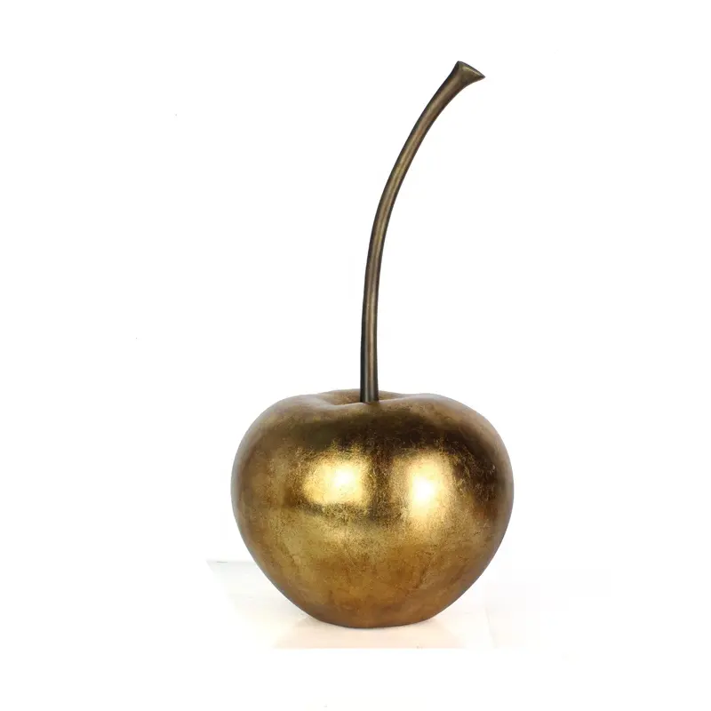 Wholesales 3D Resin Decorative Gifts Antique Gold Fruit Apple For Indoor Decor