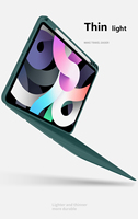 Housse de protection en silicone souple pour tablette iPad Air 4/5 10.9 pouces avec fente pour stylo droite