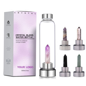 Alta qualidade natural cristal água potável garrafas e chá infusor atacado - Product Image 2