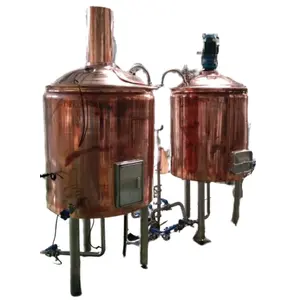 500L 5HL cobre rojo micro cervecería cerveza elaborada equipo utilizado para Bar pub cervecería