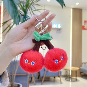 Peluche Carini a Forma di Ananas, Frutto del Drago, Ciliegia, Pitaya, Zucca, Mela, Anguria, Carota - Morbidi Giocattoli Imbottiti e Portachiavi in Peluche - Product Image 1