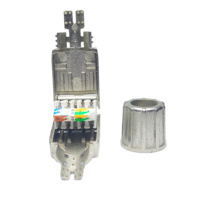 Alliage de zinc STP blindé sans outil mâle terminaison de champ Cat6a Cat7 connecteur RJ45 sans outil prise modulaire sans outil