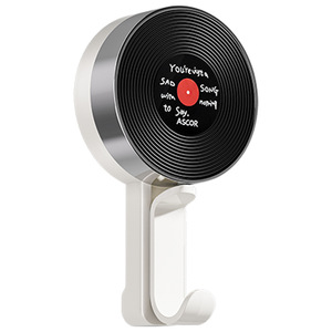 Ascor Wall Mounted <b>Hooks</b> Round Punch Free Heavy Duty Creative Record Design For Home Entryway Storage - Product Image 2