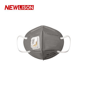 NEWLISON masker wajah katup napas, masker pelindung dengan lapisan karbon aktif industri pengamplasan debu - Product Image 3