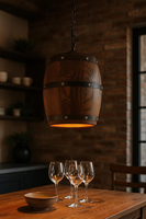 Lampe suspendue rustique en bois, style moderne américain, vintage, pour bar, cave à vin, café, luminaire décoratif