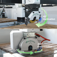 Scie à pont automatique CNC pour pierre, marbre, 5 axes, 4 axes, machine de découpe et de polissage de dalles de pierre, polisseuse de bord, plan de travail de cuisine