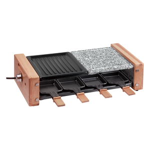 Nouveau Portable électrique <span class=keywords><strong>Raclette</strong></span> Grill Pan en bois fer contrôle de la température plaque de gril détachable français pour un usage domestique - Product Image 4