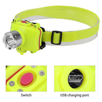 Hot Super Bright 600mAh 4 Lumières Source 3 Modes Réglable Étanche Portable Tactique Phare Lampes De Poche Plongée Phare