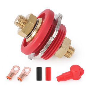 Kit de bornes de batterie automobile universelles 3/8 po, bornes annulaires rouge et noir, connecteurs de chargeur 250A - Product Image 3