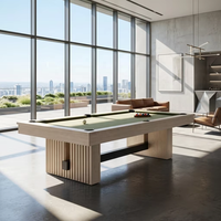 Table de billard moderne de haute qualité, design de créateur, personnalisable, avec plateau en ardoise, transformable en table de ping-pong et table à manger avec banc