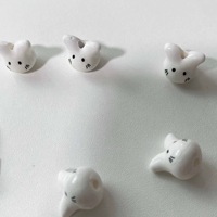 Porte-clés Lapin Trèfle à Quatre Feuilles, Chaîne de Téléphone Porte-Bonheur Faite à la Main, Breloque Animale Mignonne Perlée, Cadeau pour Femmes et Filles