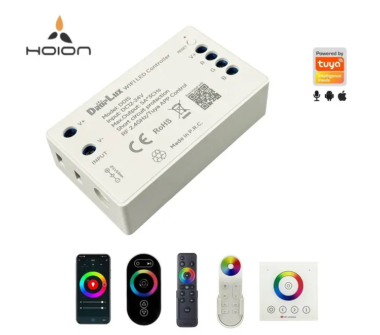 Led Controller Factory DC12-24V 3CH*5A Smart WIFI Led Controller D015 RGB Tuya Led Controller