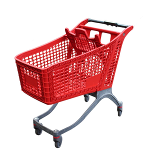 यूरोपीय डिजाइन शॉपिंग ट्रॉली गाड़ी प्लास्टिक की टोकरी - Product Image 5