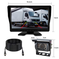 Moniteur de caméra de recul pour camion de 7 pouces avec vision nocturne AHD, enregistrement DVR à 360 degrés