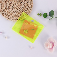 Sac de rangement pour petits accessoires tendance Y2K, sac d'emballage pour boucles d'oreilles et bagues en plastique, sac à bijoux en PVC transparent fluorescent avec bouton pression