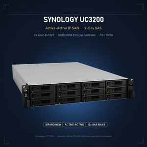 Contrôleur unifié UC3200, 12 baies sans disques, 2U, montage en rack, SAN IP, contrôleur double actif, 10GbE, haute disponibilité, nouveau - Product Image 2