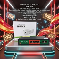 Petit commutateur PoE non géré 10/100M de style AI Watchdog, 4 ports pour caméra, TV, PC
