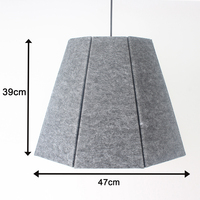 Suspension moderne en feutre PET à absorption acoustique, hauteur réglable, intensité variable, protection oculaire, haute luminosité, économie d'énergie, lumière chaude et moyenne