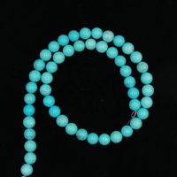 Perles Rondes de 8 mm en Turquoise Naturelle Bleu Vert pour la Fabrication de Bijoux, Bracelet Énergétique, Collier, Boucles d'Oreilles, Fournitures DIY