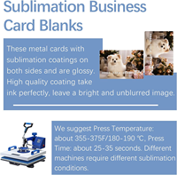 Cartes de visite vierges personnalisables par sublimation, en aluminium, avec logo métallique, double face, pour transfert par presse à chaud, DIY, en vrac