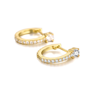 <b>Silver</b> Plated Classic and Trendy 925 <b>Sterling</b> <b>Silver</b> Party Wedding <b>Hoop</b> Earrings - Product Image 1