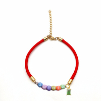 Customized Name Bracelet Personalized Letter Bracelet with <strong>Charm</strong> Adjustable Handmade Jewelry Gift for Mothers Day Minimalist