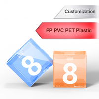 Boîtes cadeaux personnalisées, petites boîtes carrées en PVC pour fête, boîtes transparentes, contenants artisanaux