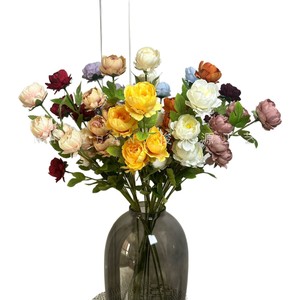 Junheyuan <b>Artificial</b> <b>Peony</b> Flowers Single Branch For Wedding Home Decor Photography Props - Product Image 5