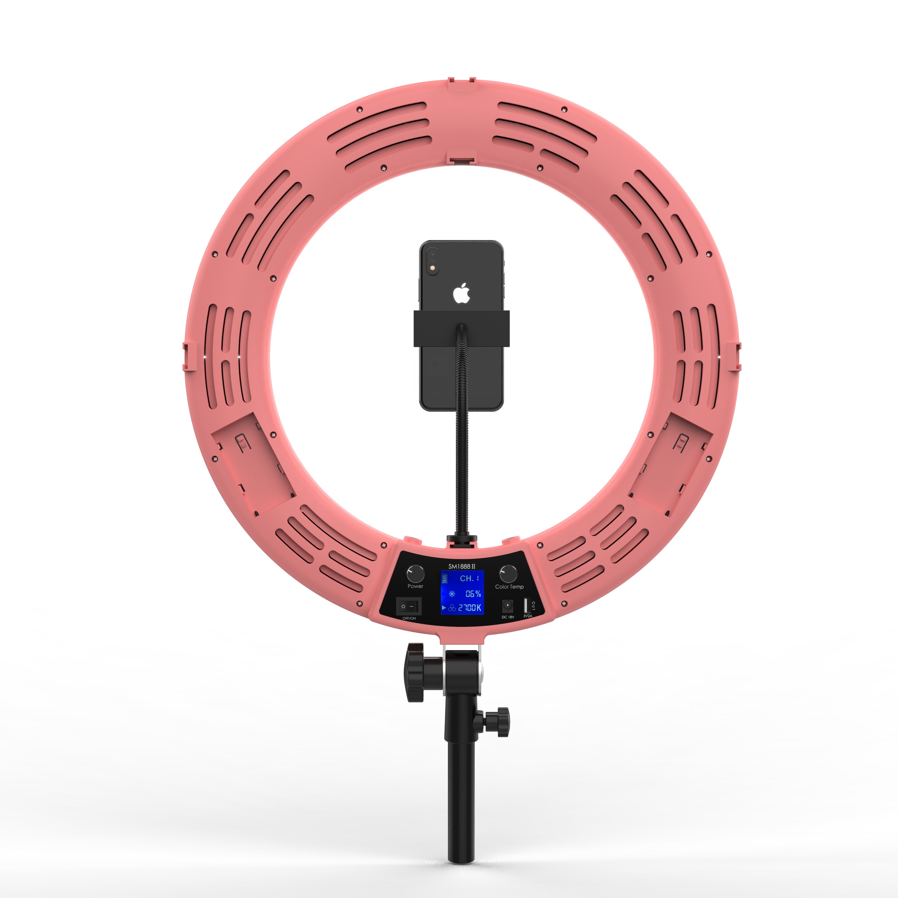 Seming 18 дюймов светодиодный 2700k-5600K Bluetooth кольцевой светильник комплект для селфи макияж tik tok со штативом