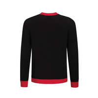 Pull imprimé avec poignets côtelés Pull à col rond pour homme
