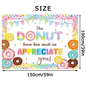 Sfondo per Ringraziamento con Donut: <span class=keywords><strong>Non</strong></span> <span class=keywords><strong>sai</strong></span> quanto ti apprezziamo - Banner per Feste di Riconoscimento del Personale - Product Image 2