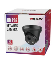 Caméra IP de surveillance Vikylin Black Pg2383c-B 8MP IR 30m Full Color Smart Ai Detection Fixed Dome H.265 IP 67 PoE
