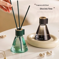 Diffuseur en verre Kvs sans flamme pour huiles essentielles, désodorisant de salle de bain, éliminateur d'odeurs, parfum longue durée, bâtonnets de diffusion