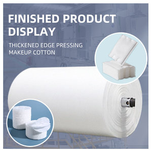 Rouleau de coton composite <span class=keywords><strong>à</strong></span> jet d'<span class=keywords><strong>eau</strong></span> doux <span class=keywords><strong>à</strong></span> 3 couches, largeur 90 cm, 150-180 GSM - Matériau de base pour tampons de coton cosmétiques, <span class=keywords><strong>démaquillant</strong></span>, tonique - Product Image 6