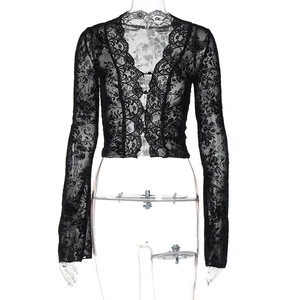 Summer New Fason Printed Sey Mes Lace <b>Cardigan</b> Tsrt - Product Image 5