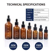 En stock, flacons en verre ambré de haute qualité pour huiles essentielles, 5 ml, 10 ml, 15 ml, 20 ml, 30 ml, 50 ml, 100 ml, avec graduation et compte-gouttes