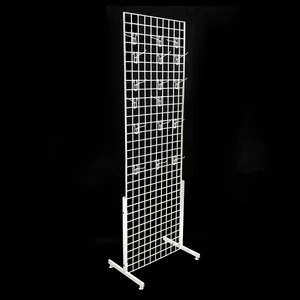 Supermarkt hersteller Anpassbare hängende Netz stände Regale Zubehör Gitter Haken Display Rack Eisen Ohrring Display Stand