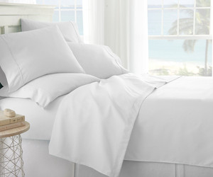 Linge d'Hôtel 5 Étoiles de Luxe, Couleur Unie Blanche, 100% Coton Égyptien Satiné Uni, Ensemble de Literie d'Hôtel, Housse de Couette et Draps d'Hôtel - Product Image 4