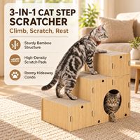 Griffoir vertical multicouche en carton ondulé, en forme d'échelle, épaissi et durable, jouet pour chat, maison multifonctionnelle pour chat