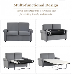 Cao Cấp Đôi Kích Thước Kéo-out Sofa Giường Với Nệm Pad 2-Trong-1 Có Thể Gập Lại Lưu Trữ Ghế Cho Phòng Khách Ngủ Phòng Ngủ Ứng Dụng - Product Image 5