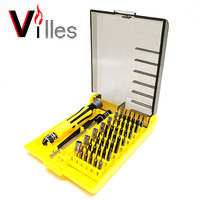 Kit d'outils d'entretien de téléphones, ensemble de tournevis 45 en 1 en acier allié bricolage