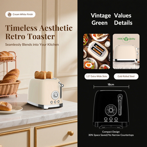 Coffee Machine Home Appliance Sets Retro <b>Toaster</b> Stainless Steel and Set Coffee Machine - Product Image 3