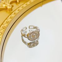 Lion géométrique en cuivre tendance, étanche, martelé, vente directe usine. Chaîne plaquée or 18 carats. Bague ouverte. Robes de mariée pour femmes