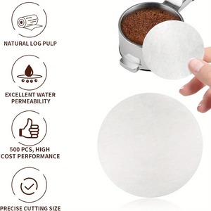 Round Coffee Filter Paper 51MM 53MM 56MM 58MM 60MM 64MM 68MM For Espresso Moka Pot Pour Over Coffee Maker - Product Image 3