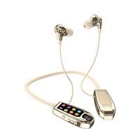 Headset Nirkabel Leher dengan Chipset JL, Peredam Kebisingan ENC, Tahan Air IPX4 V5.4, Waktu Putar 20 Jam, Kontrol Tombol