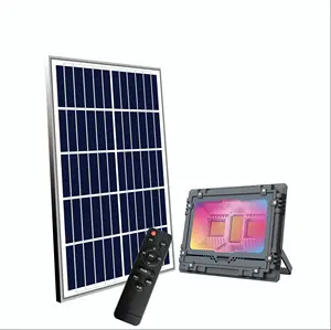 2 Years Warranty IP67 Waterproof Dusk to Dawn 200W Outdoor Solar Flood Light Solar Security Light