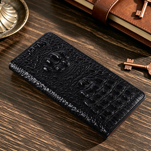Étui à rabat de luxe en cuir véritable gaufré avec emplacements pour cartes, <span class=keywords><strong>coque</strong></span> antichoc premium pour <span class=keywords><strong>iPhone</strong></span> 18 <span class=keywords><strong>Pro</strong></span> Max 17 16 15 14 <span class=keywords><strong>Pro</strong></span> Max - Product Image 1