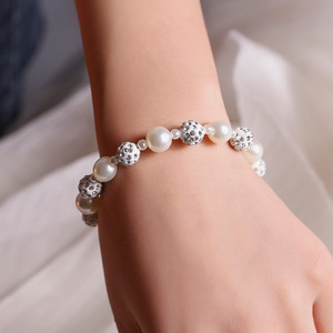 Premium Sweet <strong>Bracelet</strong>, Delicate Pearl Diamond Ball Beaded Design, Minimalist High-grade Daily Ornament for Ladies - Product Image 2